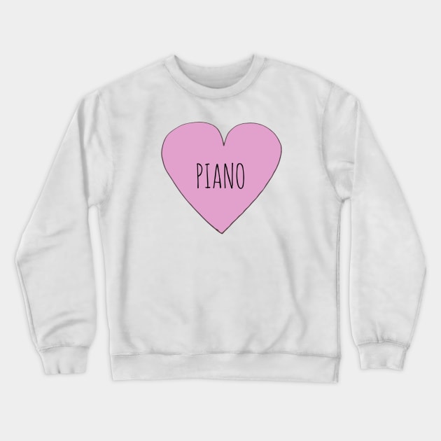 Piano Love Crewneck Sweatshirt by wanungara